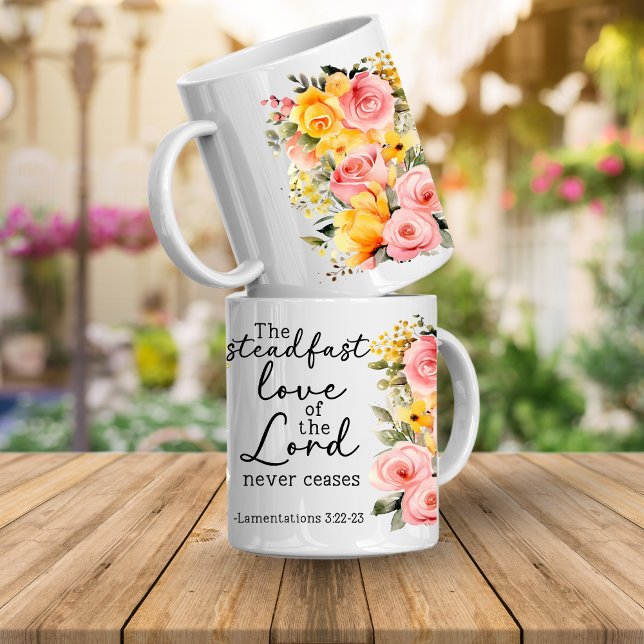 Bible Verse Floral Love of God Coffee Mug (Cute Bible verse mugs)