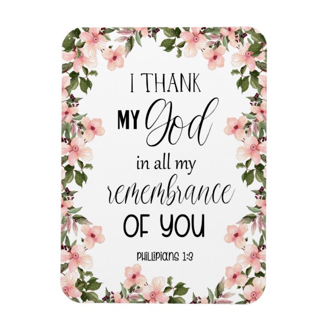 Bible verse Floral Magnet (Vertical)