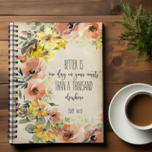 Bible Verse Floral Notebook
