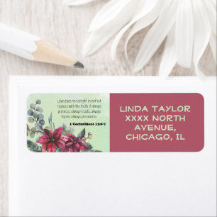 Bible verse floral Return Address Label