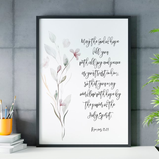 Bible verse floral scripture poster (Creator Uploaded)