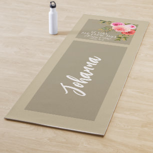 Bible Verse Floral Yoga Mat