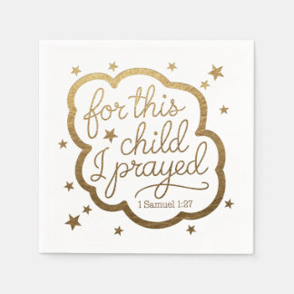 Bible verse from 1 Samuel 1:27 Napkin