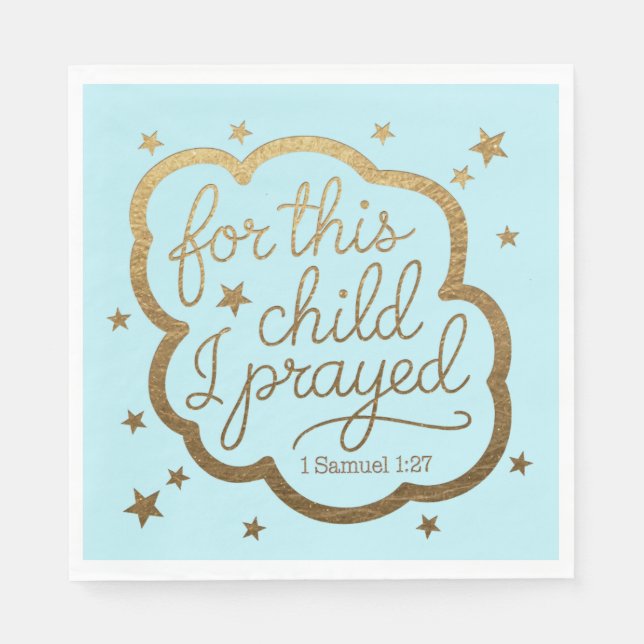 Bible verse from 1 Samuel 1:27 Napkin (Front)