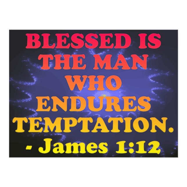 Bible verse from James 1:12. Photo Print (Front)