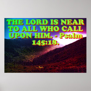 Bible verse from Psalm 145:8. Poster