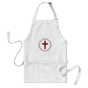 Bible Verse Give Us This Day Framed Cross Monogram Standard Apron