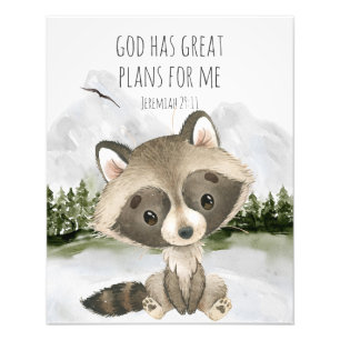 Bible Verse God Has Great Plans for Me Photo Print