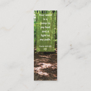 Bible Verse GOD's Word Leads Me Mini Bookmark Mini Business Card
