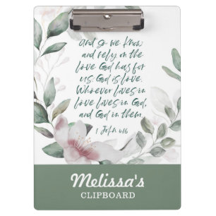 Bible Verse Greenery Clipboard