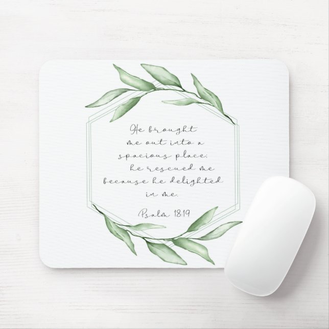 Bible verse greenery Mouse pad (With Mouse)