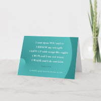 Bible Verse Healing Isaiah Walk Run Card