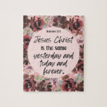Bible verse Hebrews floral  jigsaw puzzle<br><div class="desc">Bible verse floral jigsaw puzzle .Perfect as a gift.</div>