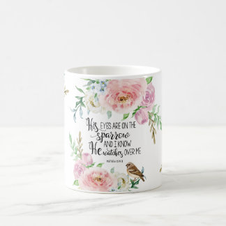 Bible Verse 'His eyes are on the sparrow' Coffee Mug