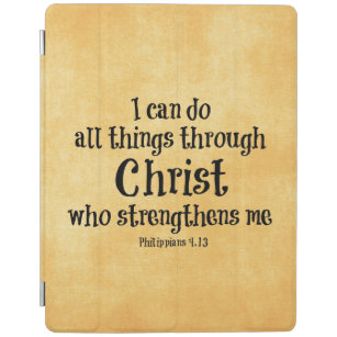Bible Verse: I can do all things through Christ iPad Cover