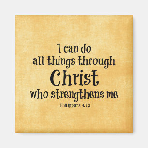 Bible Verse: I can do all things through Christ Magnet