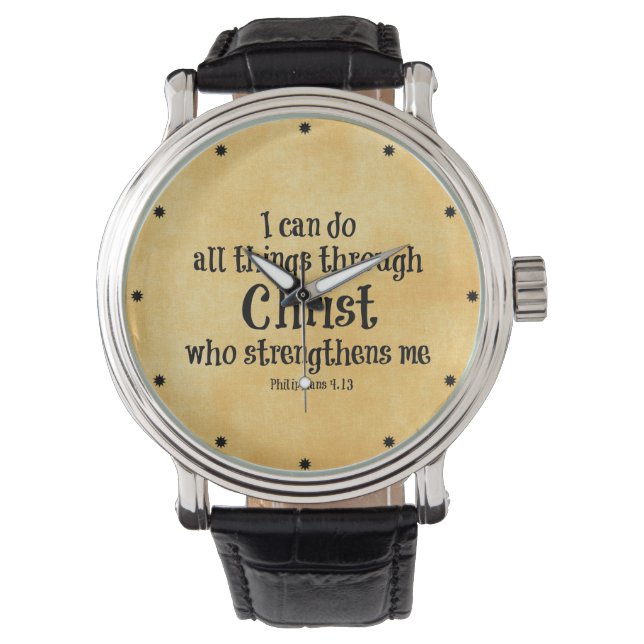 Bible Verse: I can do all things through Christ Watch (Front)