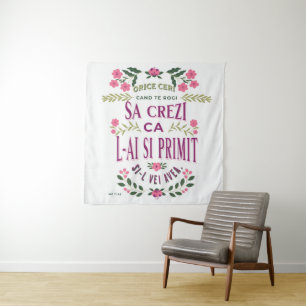 Bible verse in Romanian for Faith MC 11.24 Tapestry