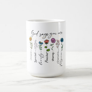 Bible Verse Inspiration Wildflower Christian Quote Coffee Mug
