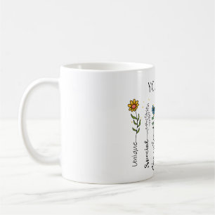 Bible Verse Inspiration Wildflower Positive Quote Coffee Mug