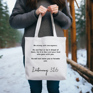 Bible verse Inspirational Be strong Tote Bag