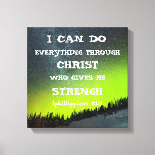 Bible Verse Inspirational Quote Scripture Canvas Print