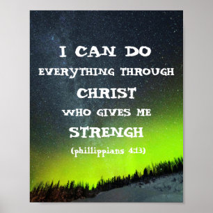 Bible Verse Inspirational Quote Scripture Poster