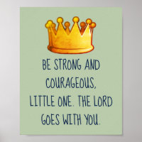 Bible Verse Inspired Crown Children's Poster