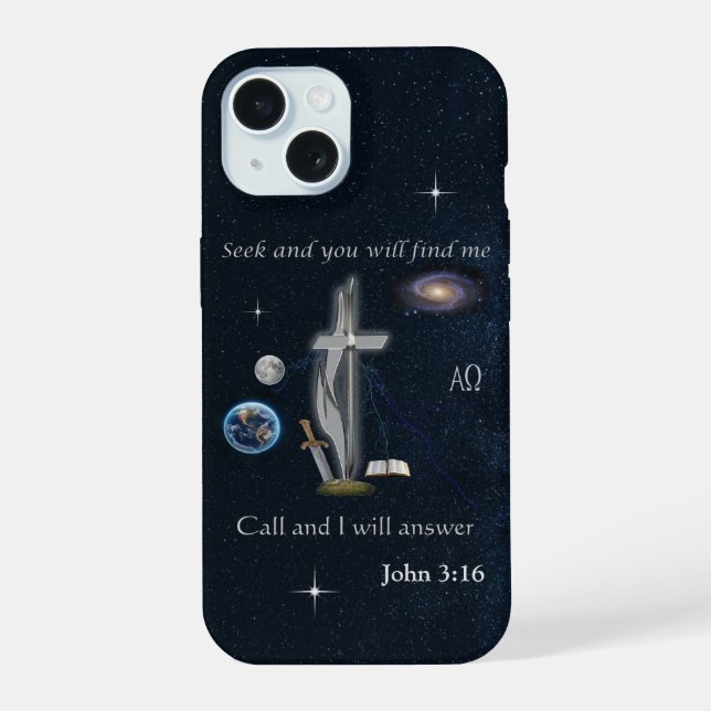 Bible verse iPhone 15 case (Back)