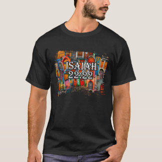 Bible Verse Isaiah 22:22 Doors Collage Religious T-Shirt
