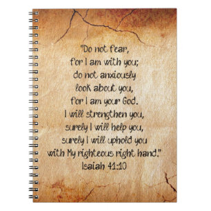 Bible Verse Isaiah 40:10 Notebook