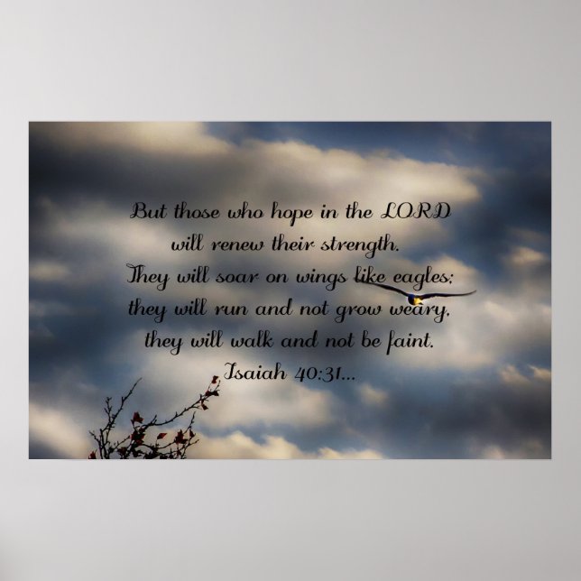 Bible Verse Isaiah 40:31 Poster (Front)