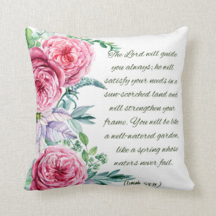 Bible Verse Isaiah 58:11 Pillow