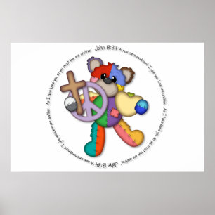 Bible Verse John 13 "Love One Another" poster