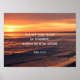 Bible verse, John 14 27 Poster