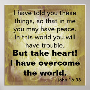 Bible verse John 16:33 Poster