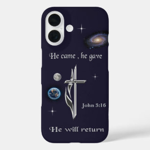 Bible verse John 3:16 iPhone 16 Case