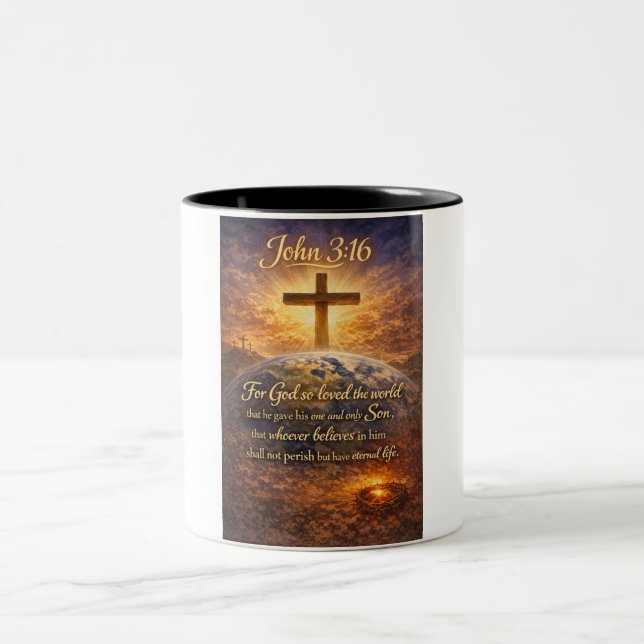 Bible Verse John 3:16 Coffee Mug (Center)