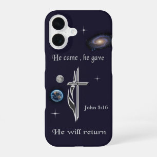 Bible verse John 3:16 iPhone 16 Case