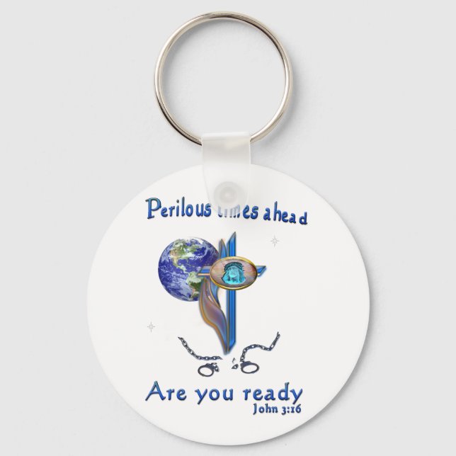 Bible Verse John 3:16 Key Ring (Front)