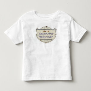 Bible Verse John 3:16 Shield  Toddler's Tee Shirt