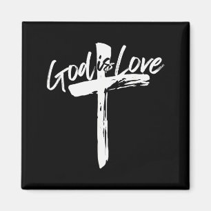 Bible Verse John 4_8 God Is Love Christian Faith Magnet