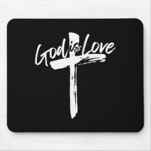 Bible Verse John 4_8 God Is Love Christian Faith Mouse Pad