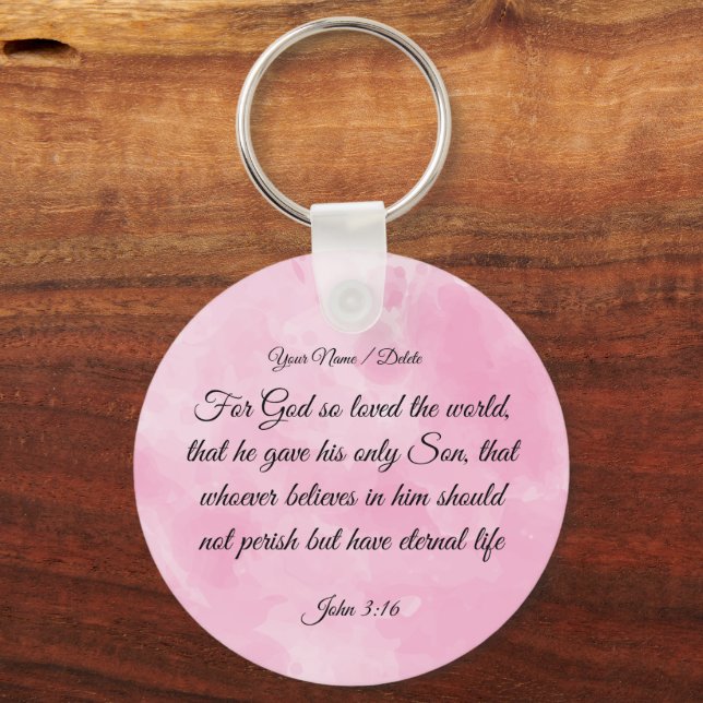 Bible Verse Keychain – John 3:16  (Front)