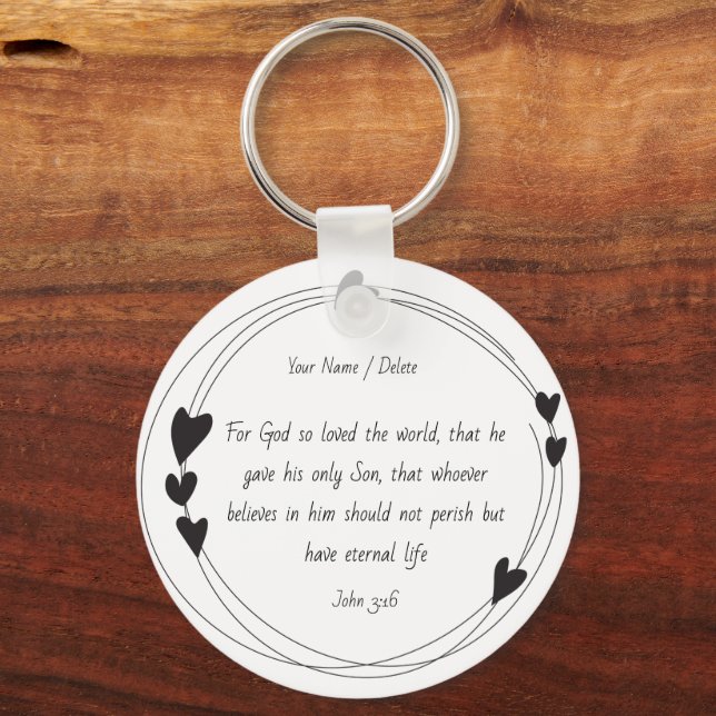 Bible Verse Keychain – John 3:16  (Front)
