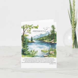 Bible Verse Landscape Print  Holiday Card