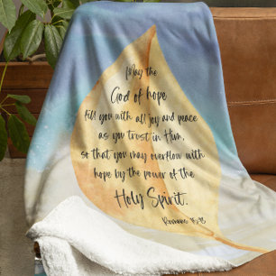 Bible verse Leaf Fleece Blanket