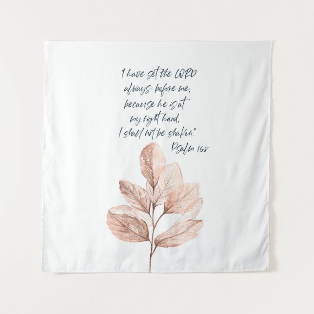Bible verse Lord Psalm Leafy scripture  Tapestry (Front)