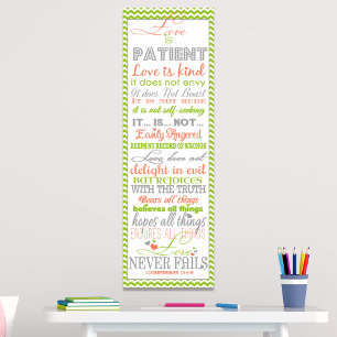 Bible Verse "Love Is" 1Corinthians  Poster