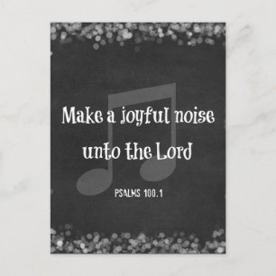 Bible Verse: Make a Joyful Noise Postcard